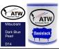 Preview: Mitsubishi, Dark Blue Pearl, D14: 1L Lackdose, von ATW Autoteile West.